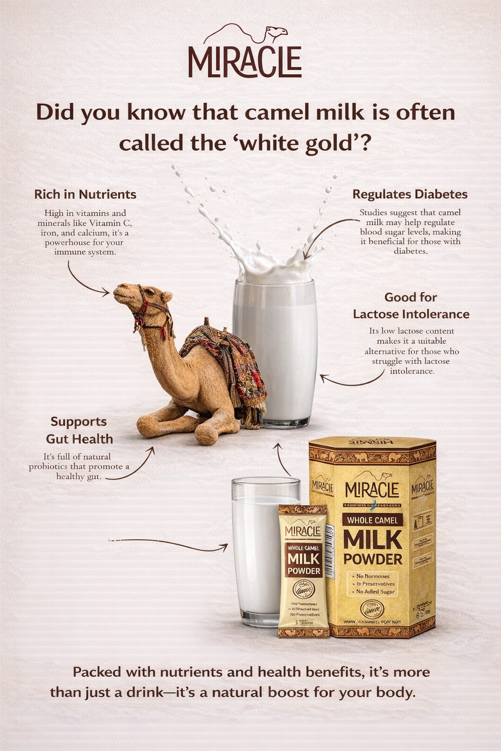 Miracle Whole Camel Milk Powder 20G