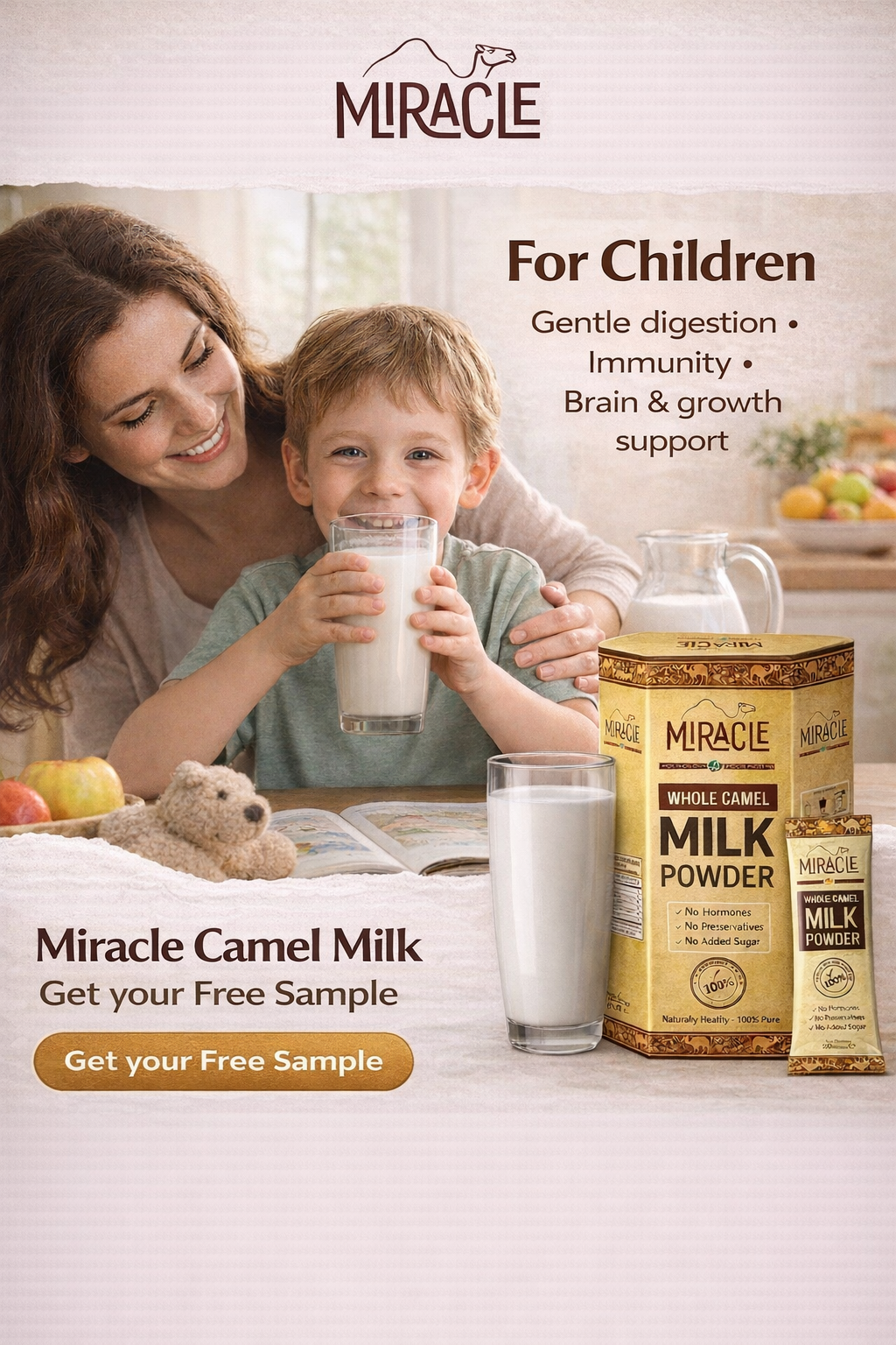Miracle Whole Camel Milk Powder Box (24 Sachet)